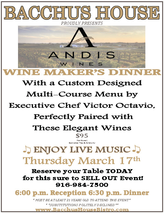 Bacchus Andis Wines WMD