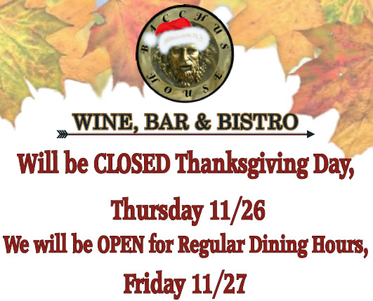 We’ll be Closed for Thanksgiving